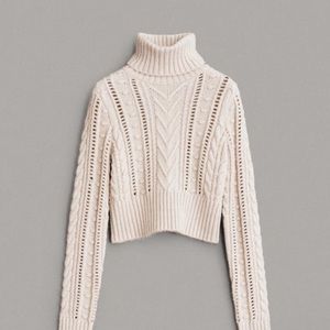 Rag and Bone Elizabeth Wool Cable Turtleneck